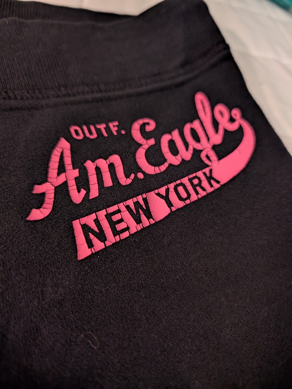 Black Logo Sweatpants with Pink Accent - Picture 2 of 5